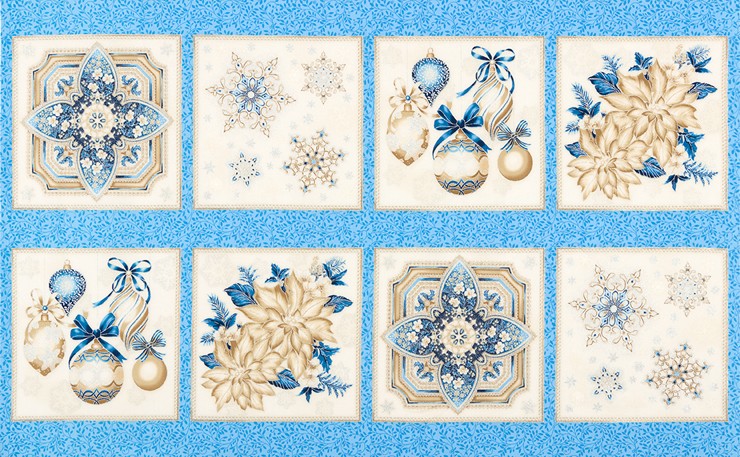 Robert Kaufman Fabrics Aptm Blue By Peggy Toole From Holiday