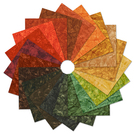 Pattern Artisan Batiks: Prisma Dyes by Lunn Studios - Autumn Colorstory Charm Square 
