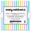 Pattern Cozy Cotton by Studio RK - Bright Rainbow Colorstory Charm Square 