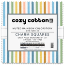 Pattern Cozy Cotton by Studio RK - Muted Rainbow Colorstory Charm Square 