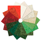 Pattern Artisan Batiks: Prisma Dyes by Lunn Studios - Holiday Colorstory Fat Quarter Bundle 