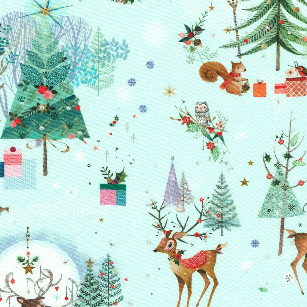 Festive Fauna fabric