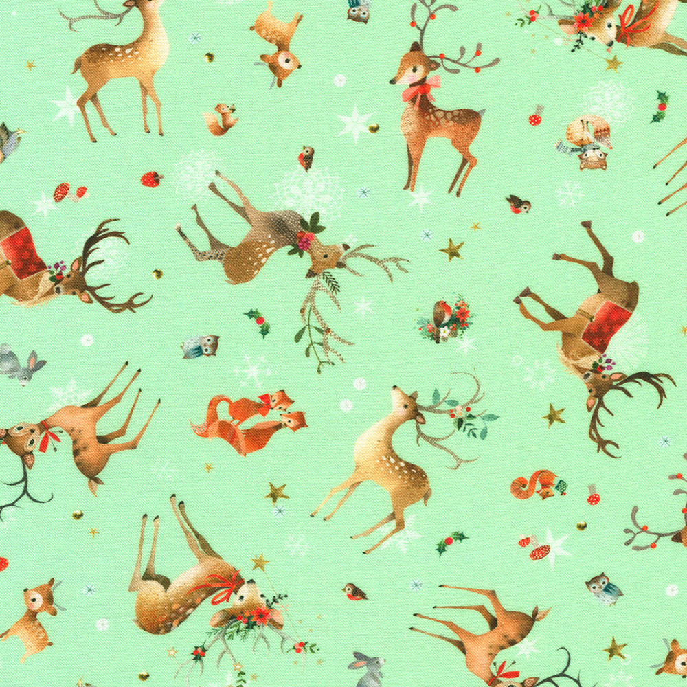 Festive Fauna fabric