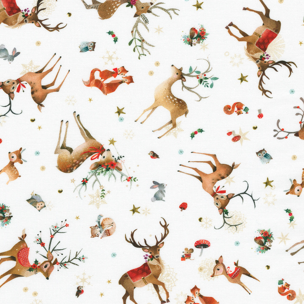 Festive Fauna fabric