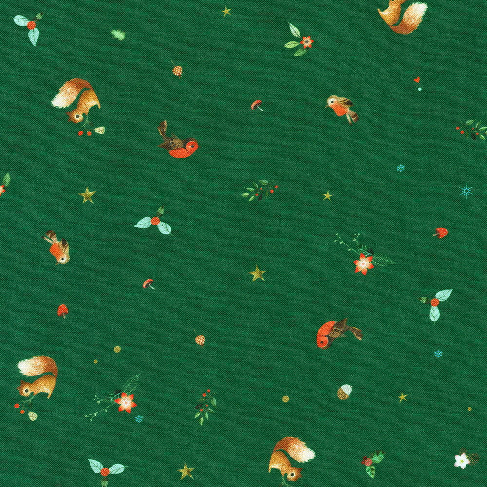 Festive Fauna fabric