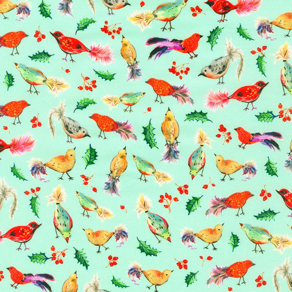 Robert Kaufman Fabrics: AVMD-21785-32 MINT by Lauren Wan from Yuletide ...