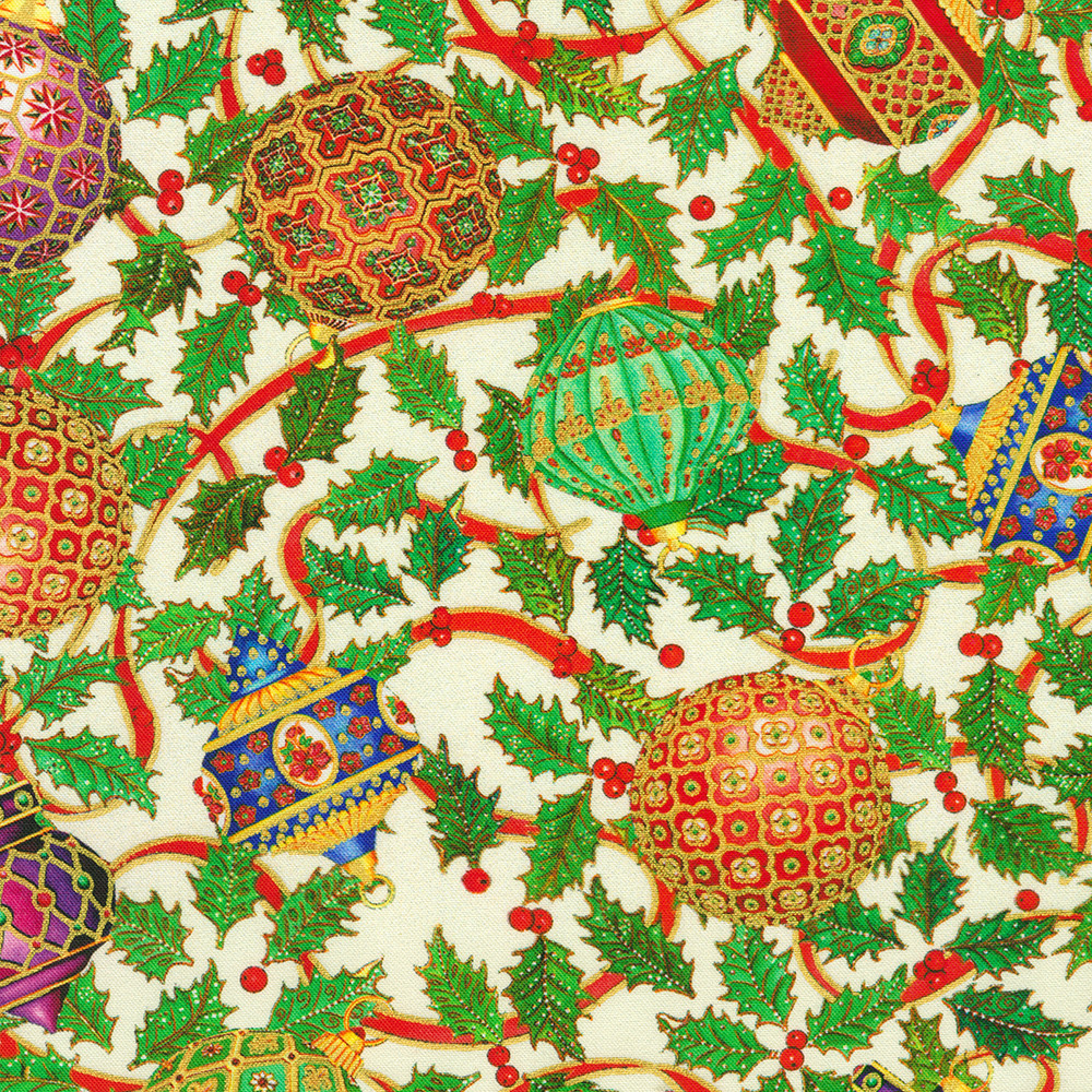 Parvaneh's Jeweled Christmas fabric