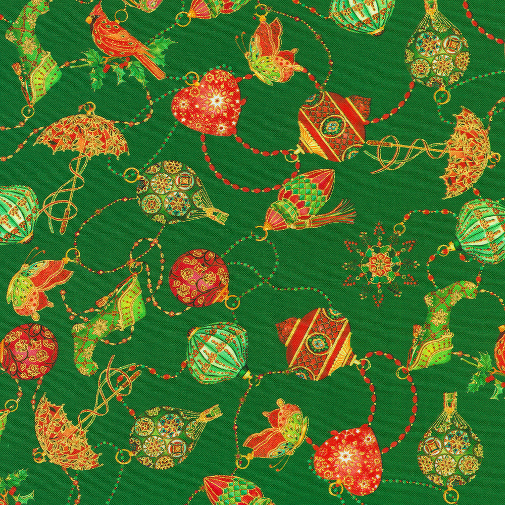 Parvaneh's Jeweled Christmas fabric