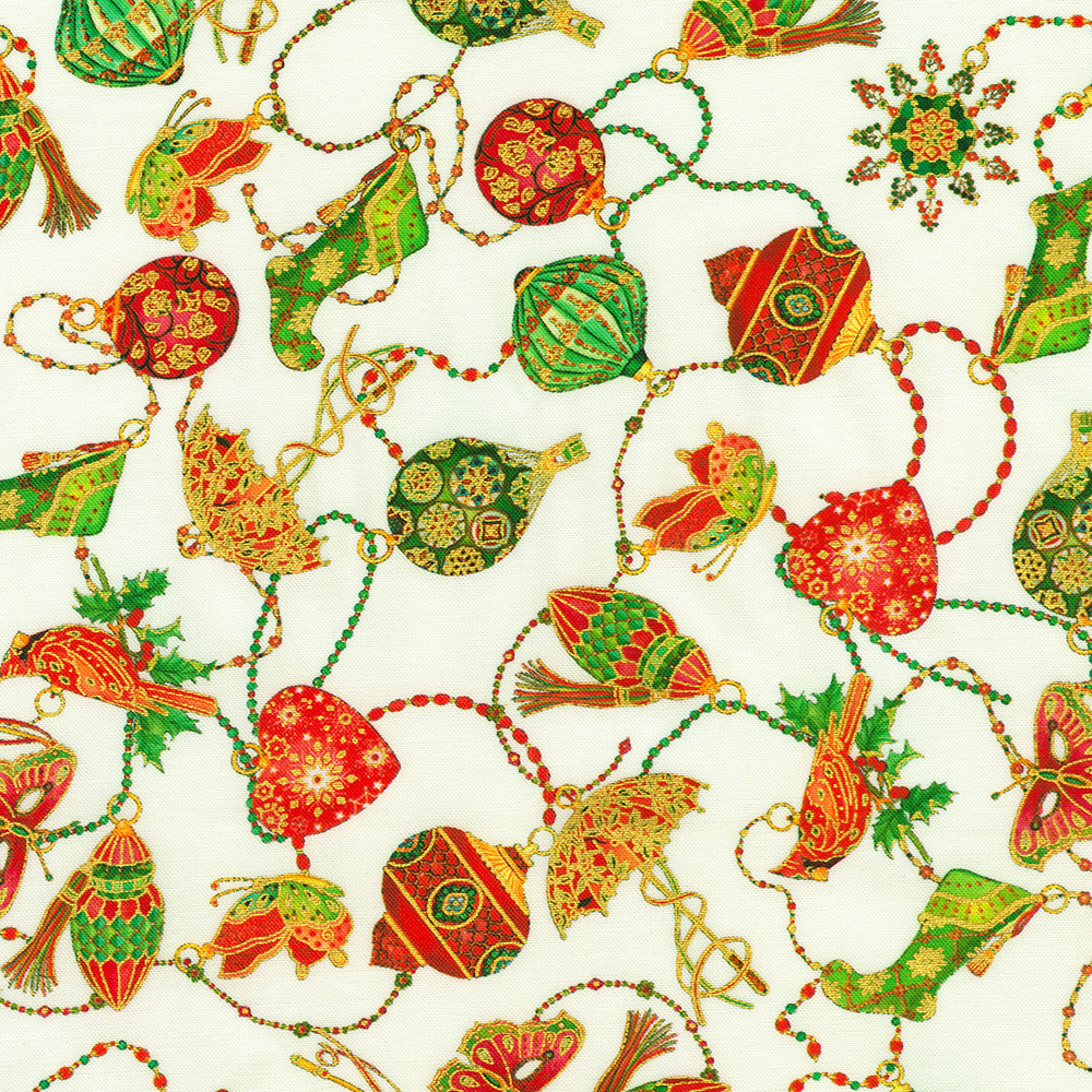 Parvaneh's Jeweled Christmas fabric