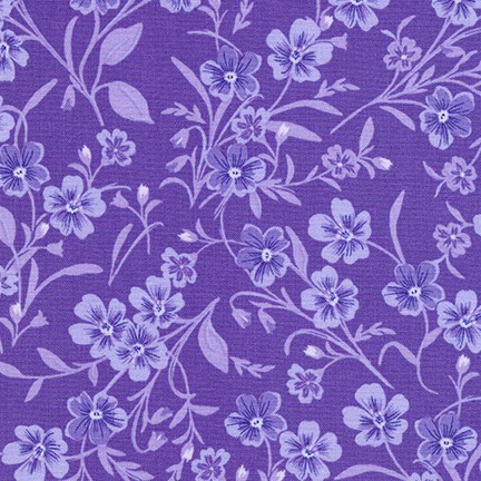 Robert Kaufman Fabrics: Flh-20291-6 Purple From Flowerhouse: Wildflowers