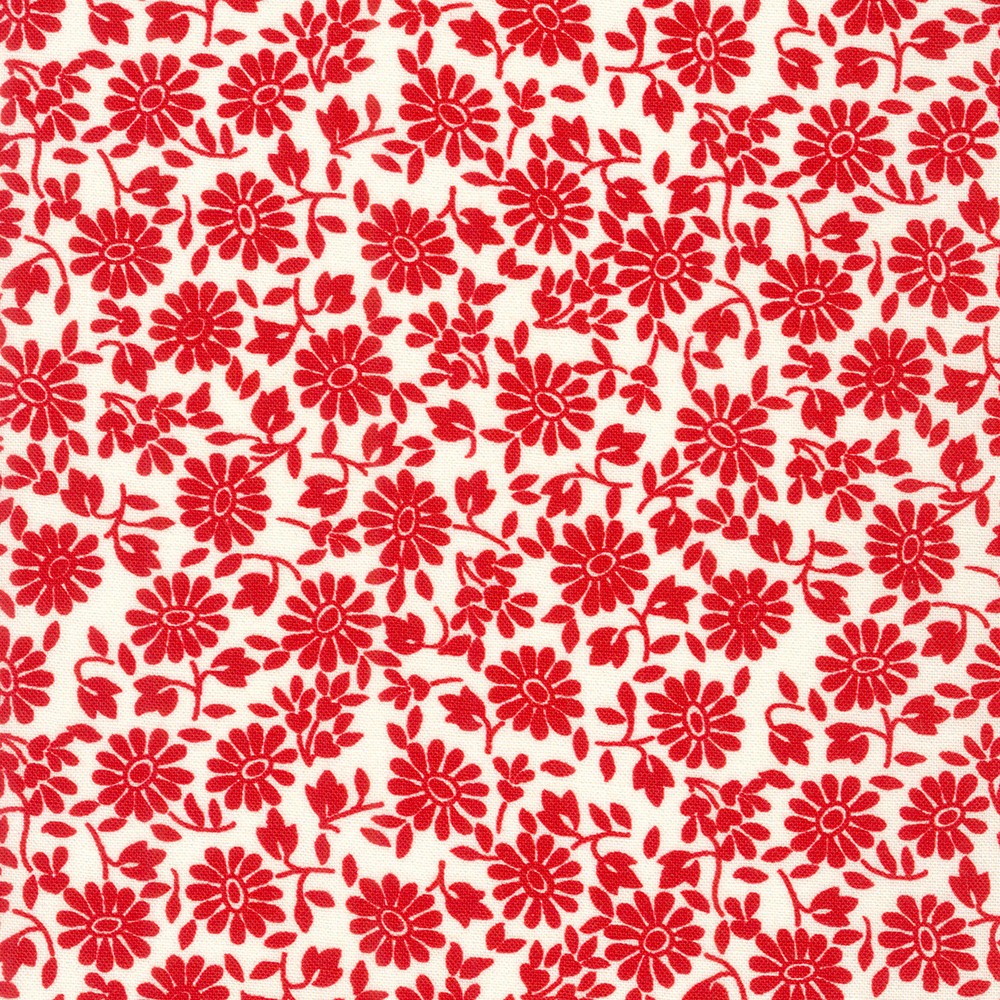 Flowerhouse: Daisy's Redwork fabric