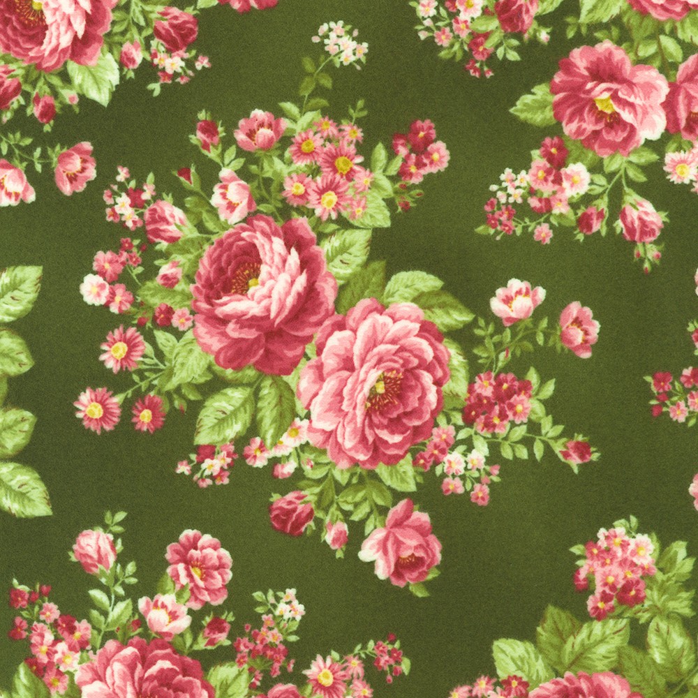 Bouquet of Roses Flannel fabric