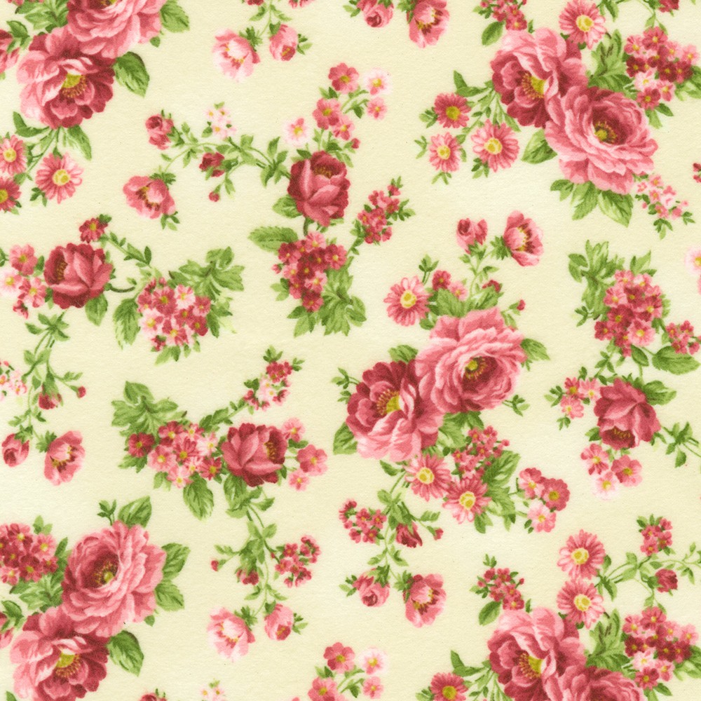 Bouquet of Roses Flannel fabric