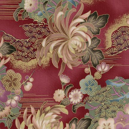 Hyakkaryouran Sateen fabric