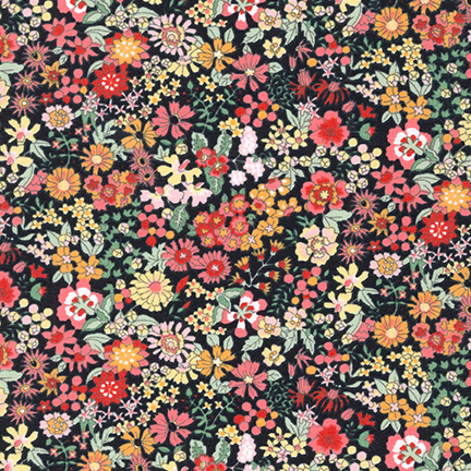 Robert Kaufman Fabrics: SB-6118D2-5 BLACK by Sevenberry from Sevenberry ...