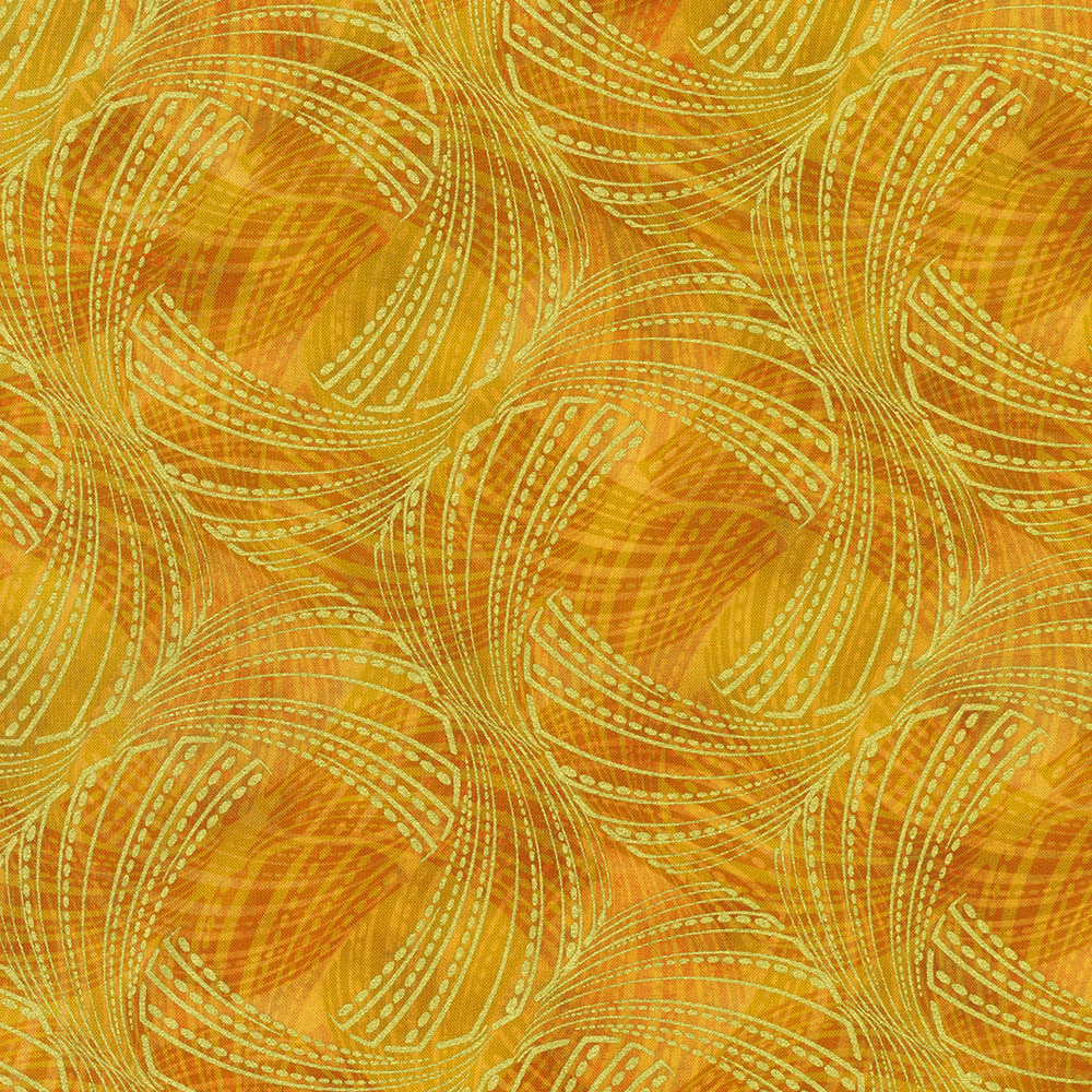 Golden Feathers fabric