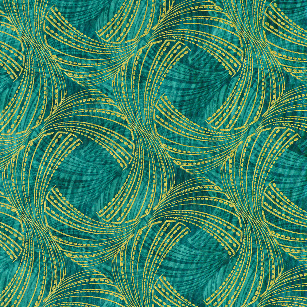 Golden Feathers fabric