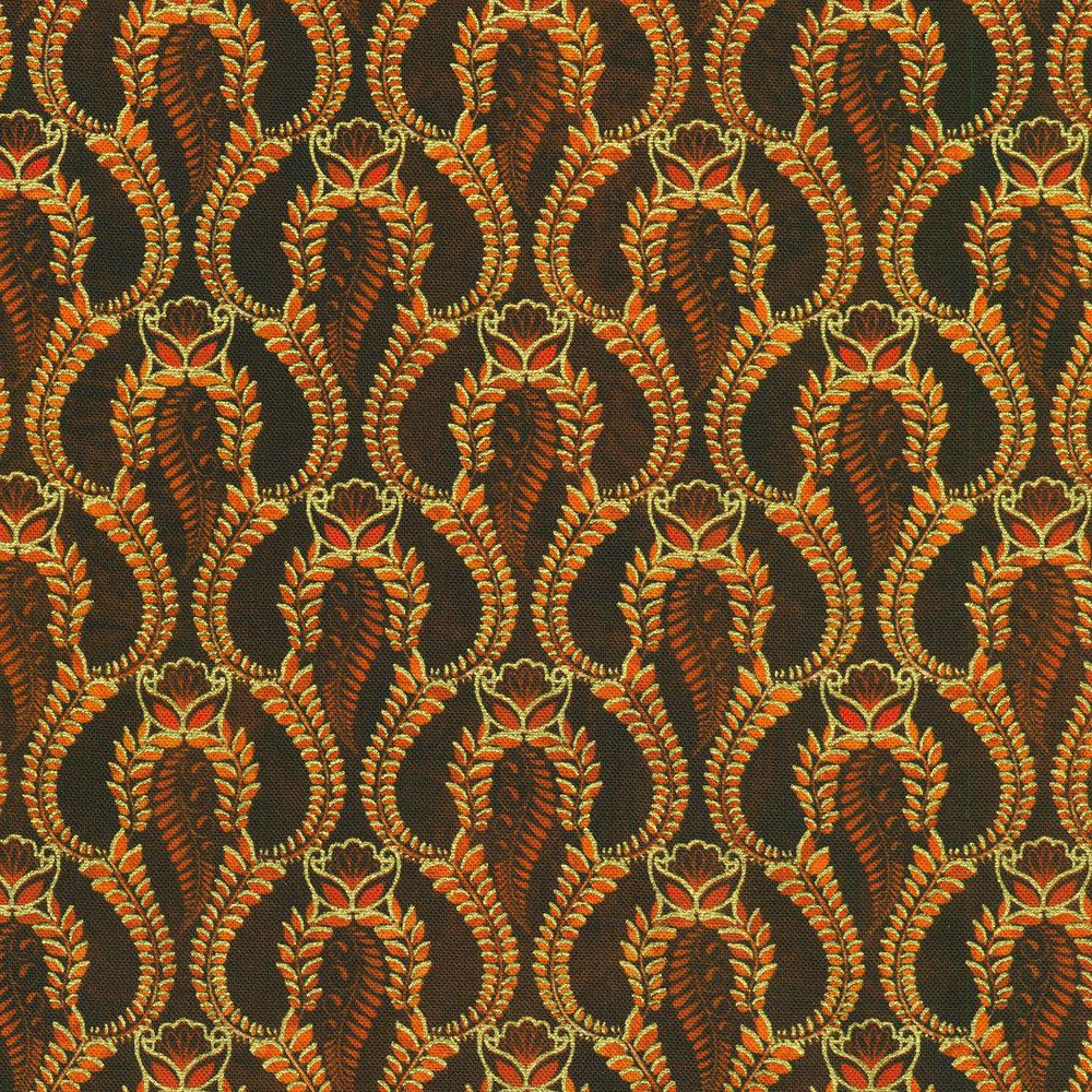 Golden Feathers fabric