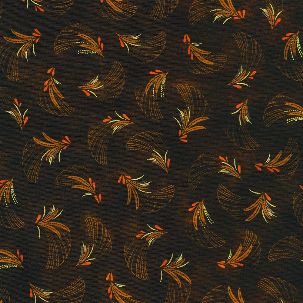 Golden Feathers fabric