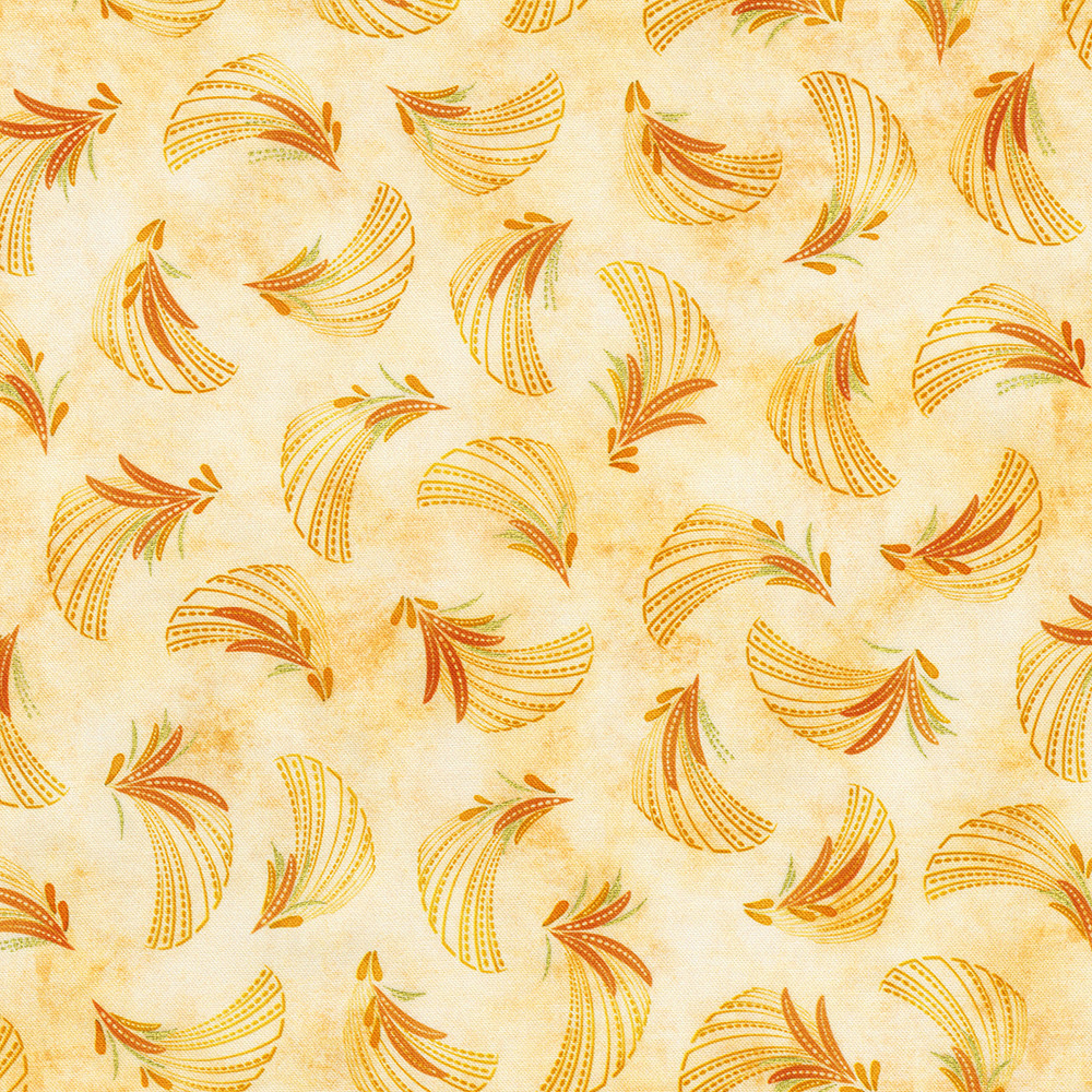 Golden Feathers fabric