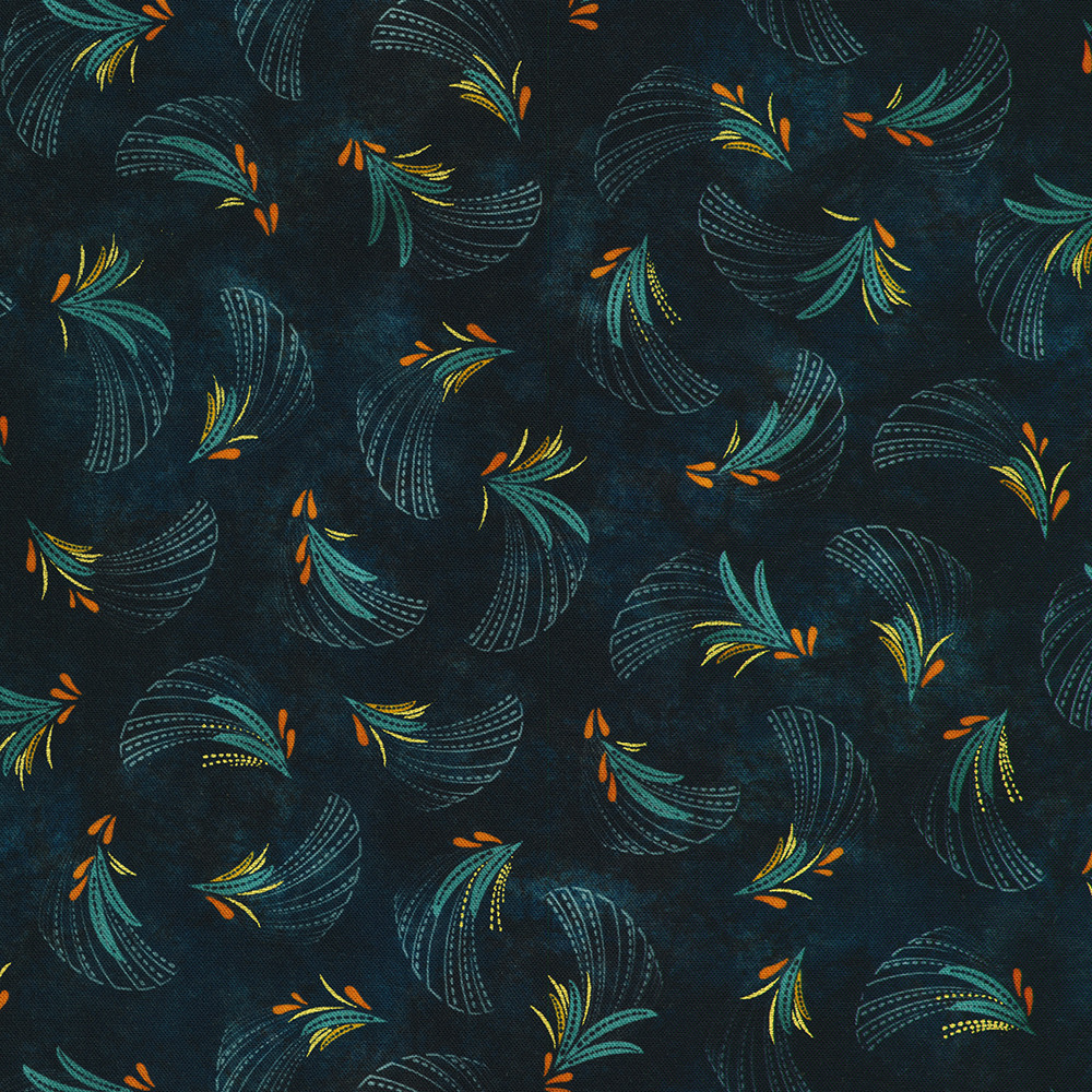 Golden Feathers fabric