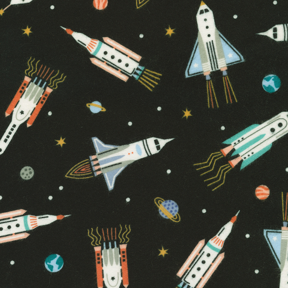 Astrobots Flannel fabric