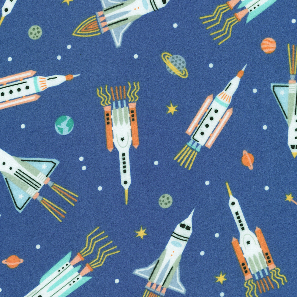 Astrobots Flannel fabric