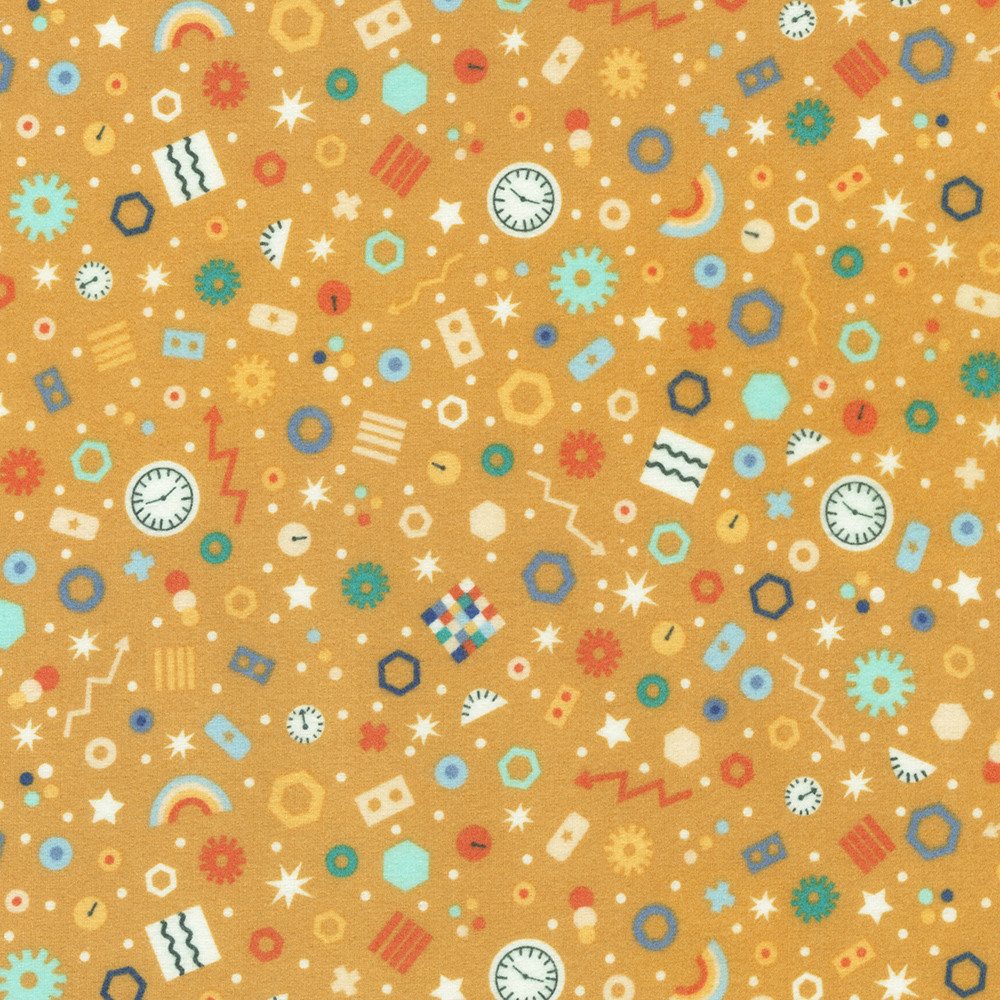 Astrobots Flannel fabric