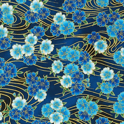 Robert Kaufman Fabrics: SRKM-19512-4 BLUE from Imperial Collection 16