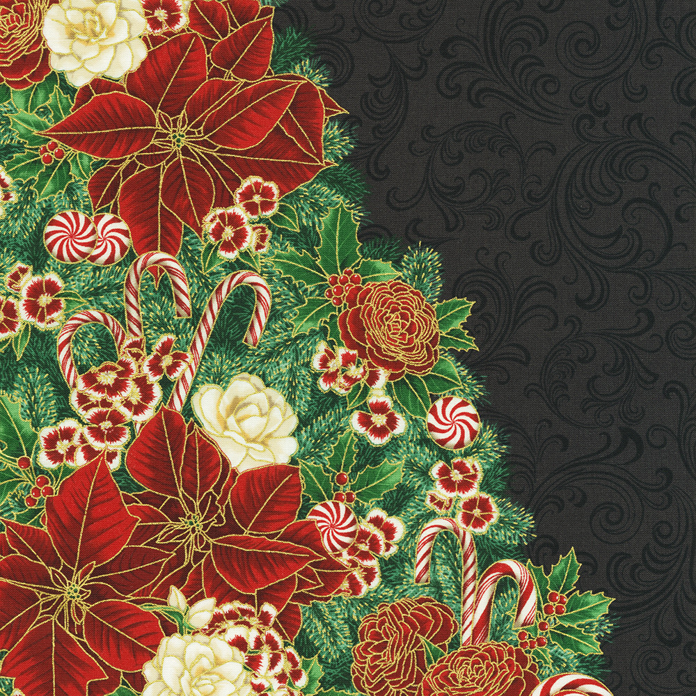 Holiday Flourish-Peppermint Twist fabric