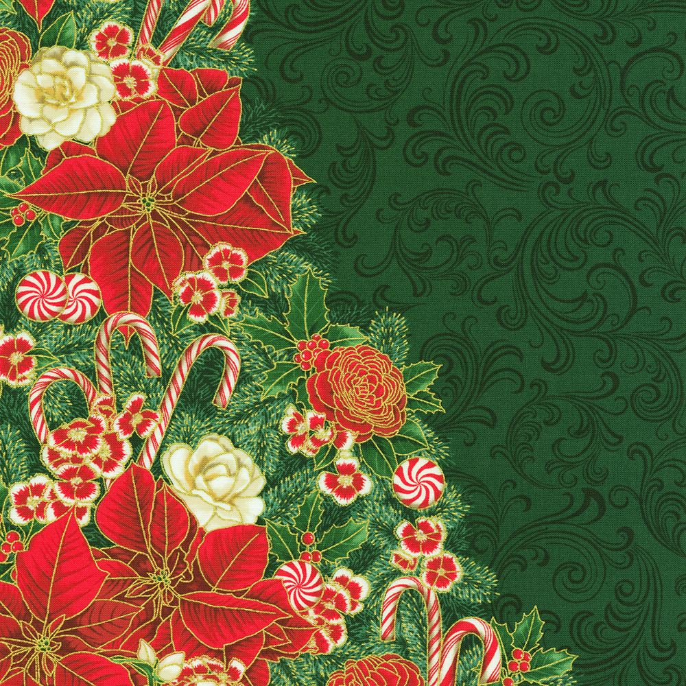 Holiday Flourish-Peppermint Twist fabric