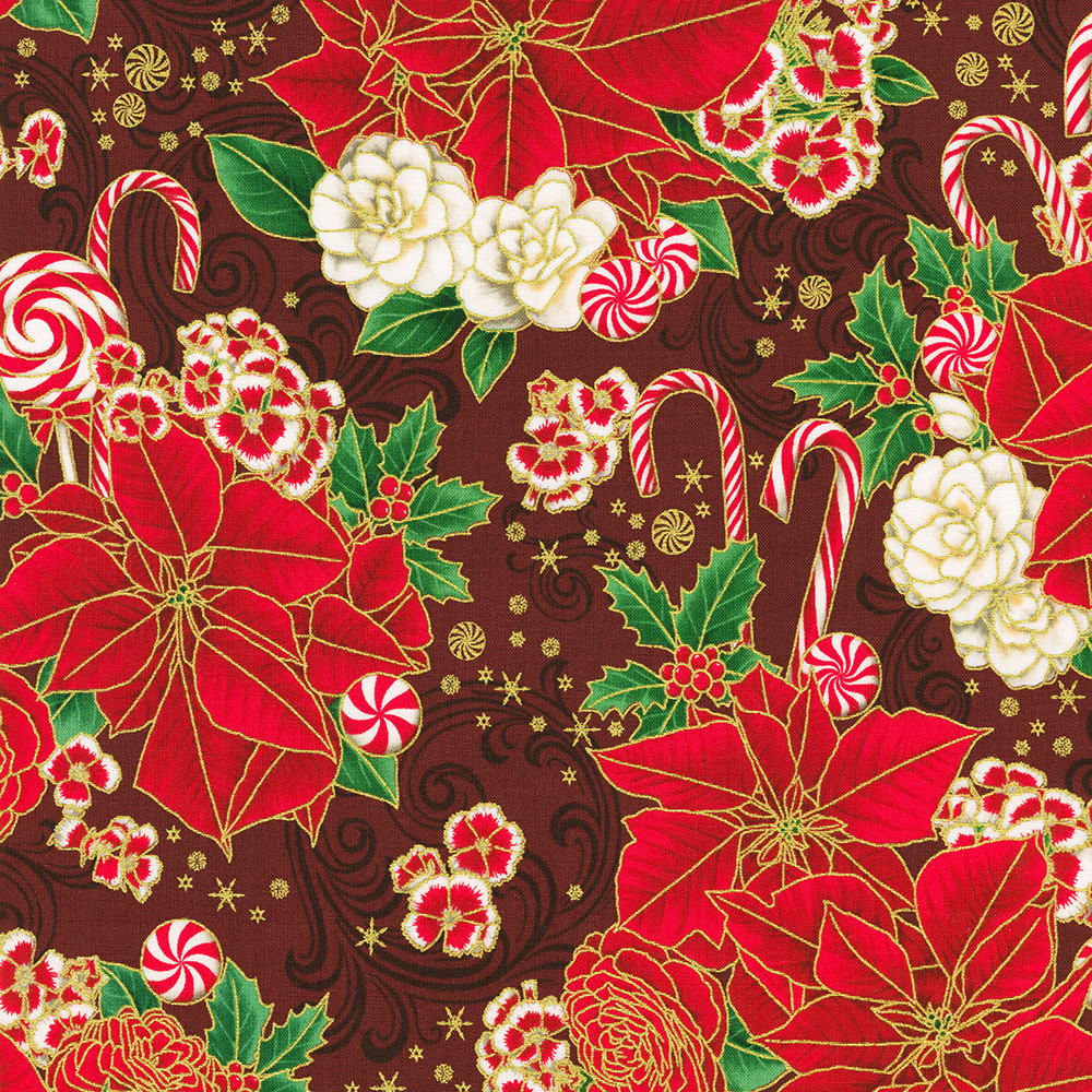 Holiday Flourish-Peppermint Twist fabric