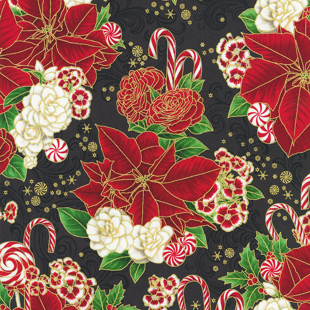 Holiday Flourish-Peppermint Twist fabric