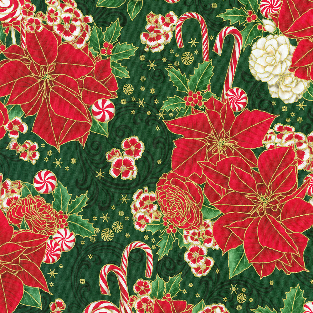 Holiday Flourish-Peppermint Twist fabric