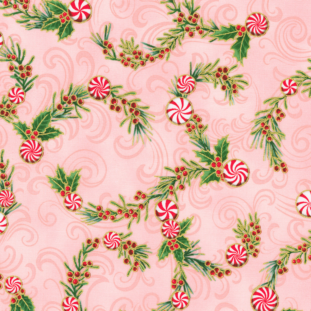 Holiday Flourish-Peppermint Twist fabric