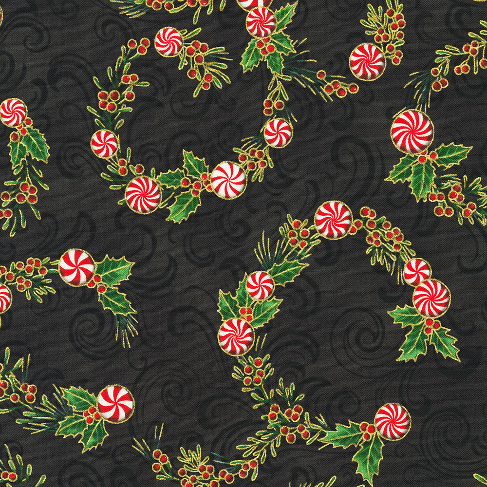 Holiday Flourish-Peppermint Twist fabric