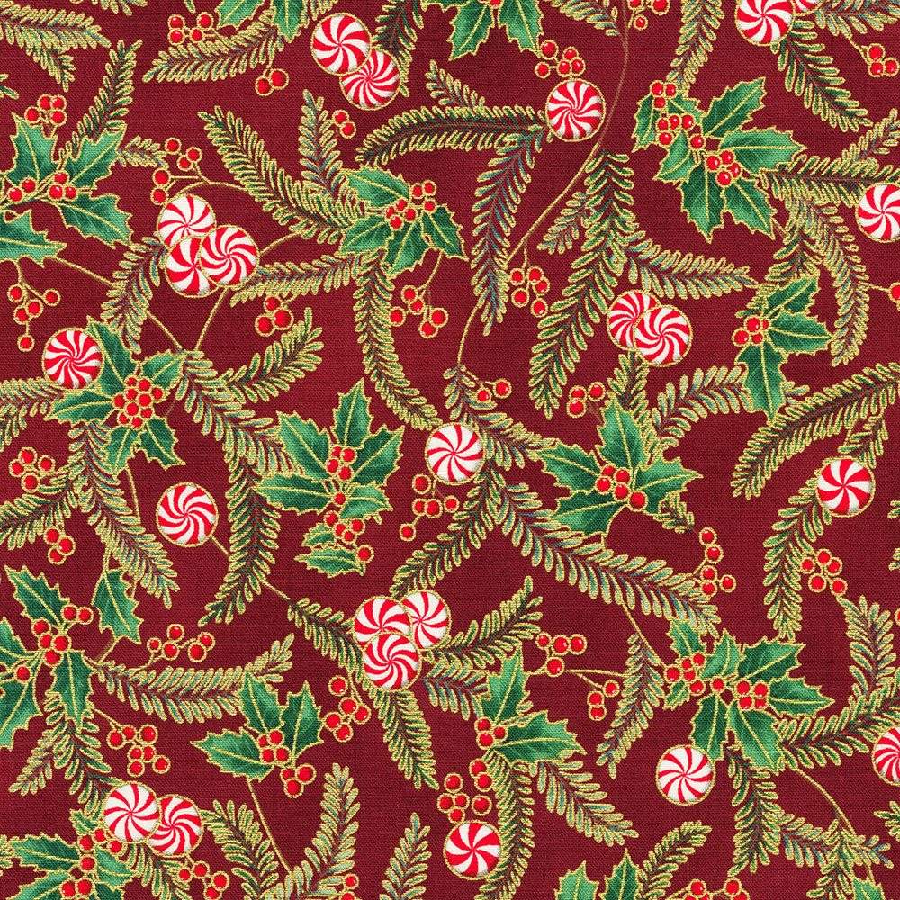 Holiday Flourish-Peppermint Twist fabric