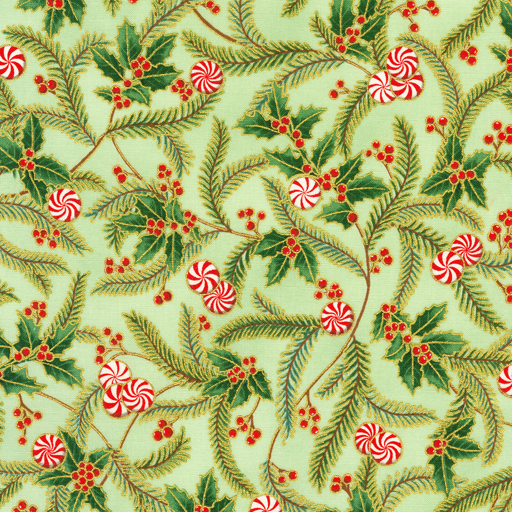 Holiday Flourish-Peppermint Twist fabric