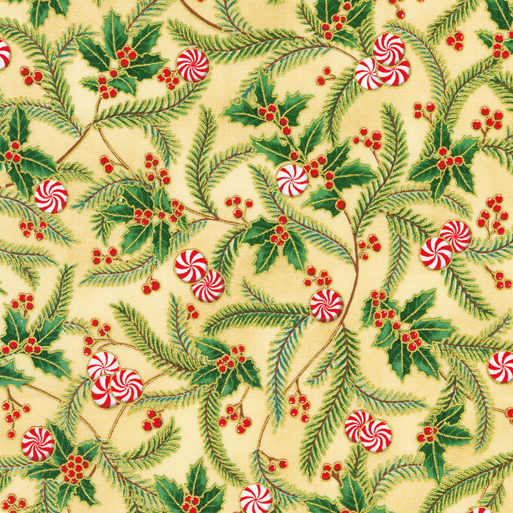 Holiday Flourish-Peppermint Twist fabric