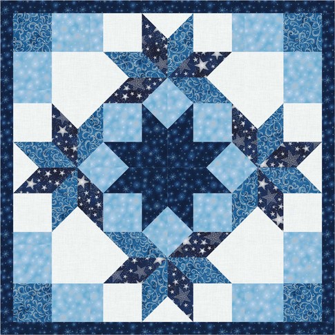 Winter's Granduer Mini Quilt 1 Free Pattern: Robert Kaufman Fabric Company