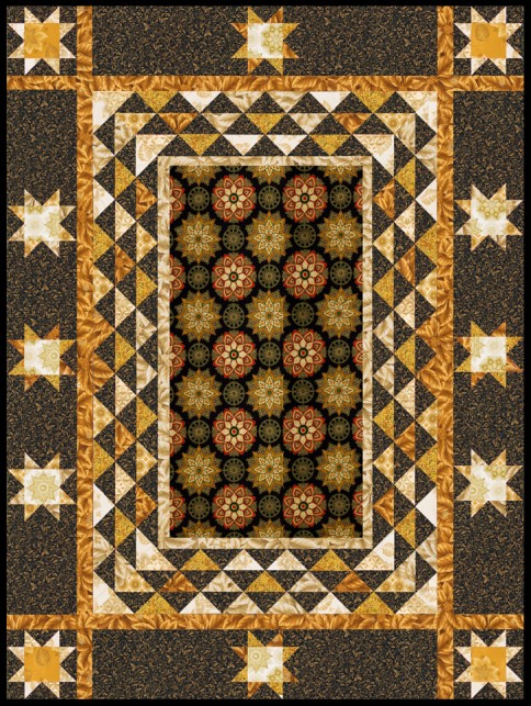Winter's Granduer Mini Quilt 1 Free Pattern: Robert Kaufman Fabric Company