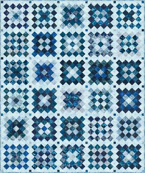 Blue Winter Sparkle Artisan Batiks 10 Squares | Lunn Studios for Robert Kaufman Fabrics