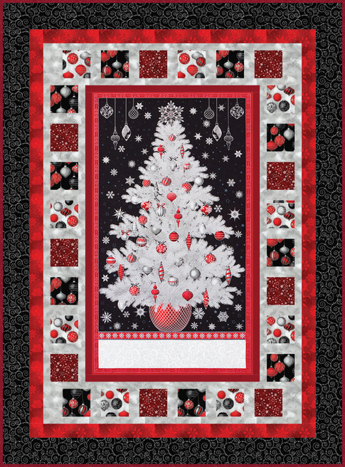 Winter's Granduer Mini Quilt 1 Free Pattern: Robert Kaufman Fabric Company