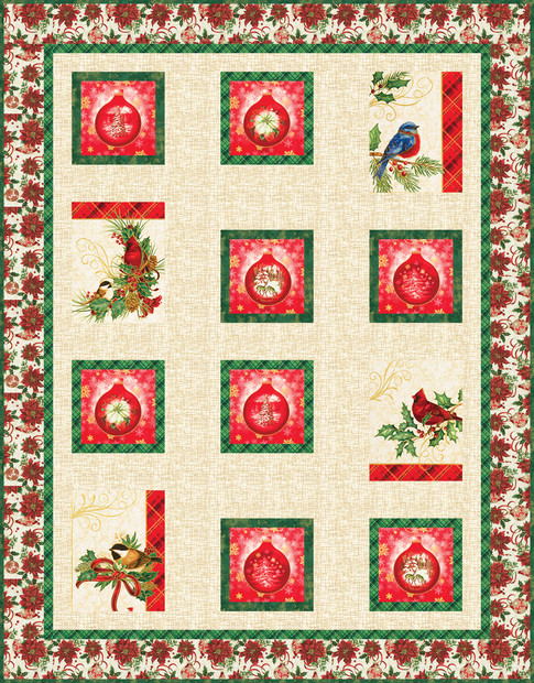 Winter's Granduer Mini Quilt 1 Free Pattern: Robert Kaufman Fabric Company