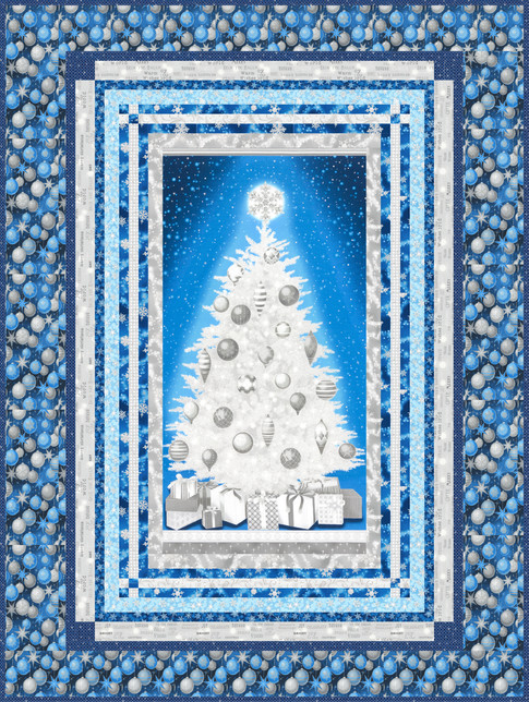 Winter's Granduer Mini Quilt 1 Free Pattern: Robert Kaufman Fabric Company