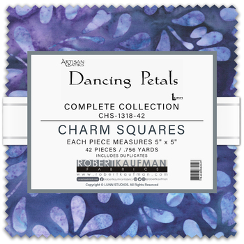 Artisan Batiks: Dancing Petals by Lunn Studios - Complete Collection Charm Square