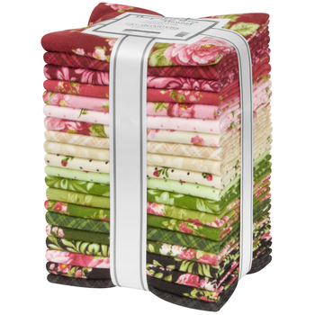 Bouquet of Roses Flannel by Flowerhouse - Complete Collection Fat Quarter Bundle