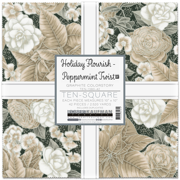 Holiday Flourish-Peppermint Twist by Studio RK - Graphite Colorstory Ten Squares