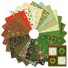 Pattern Parvaneh's Jeweled Christmas by Parvaneh Holloway - Complete Collection Fat Quarter Bundle 